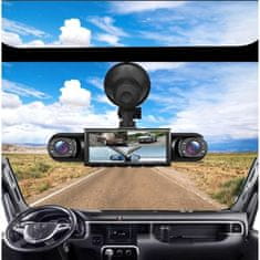 VYZIO® Štirikanalni avtomobilski snemalnik vožnje 1080p, 150° širokokotni, z zadnjo kamero | CAMERIK