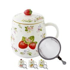 Easy Life Set skodelica s cedilom - tisana Fancy Fruit 450ml / več vzorcev / porcelan, inox