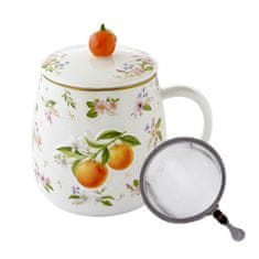 Easy Life Set skodelica s cedilom - tisana Fancy Fruit 450ml / več vzorcev / porcelan, inox