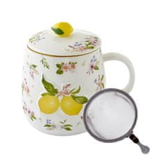 Easy Life Set skodelica s cedilom - tisana Fancy Fruit 450ml / več vzorcev / porcelan, inox