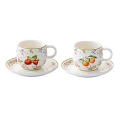 Easy Life Set skodelica za črno kavo Fancy Fruit 120ml / več vzorcev / porcelan