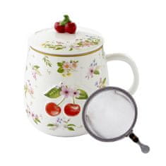 Easy Life Set skodelica s cedilom - tisana Fancy Fruit 450ml / več vzorcev / porcelan, inox