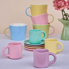 Andrea Fontebasso Set skodelica za črno kavo Colorblock 100ml / vijola, zelena / 2 kos / porcelan