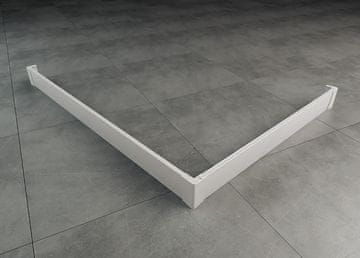 SANSWISS Panel za kopalno kad Ronal Livada L-panel V KOT 110X80X9,5CM ČRNI MAT PWIL08011006