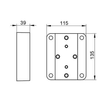 Keuco Keuco Axess adapter plošča KROM 35004010000
