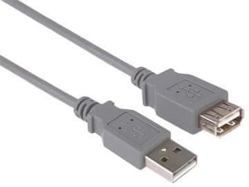 USB 2.0 A-A M/F 2m podaljšek, siv