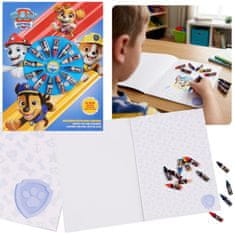 Paw Patrol Tačke na patrulji Ustvarjalni komplet za barvanje, pisalni set za otroke, beležka + 12 mini voščenih barvic