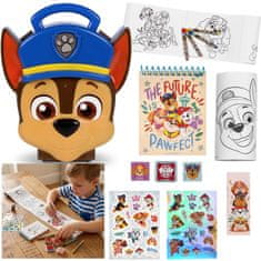 Paw Patrol Paw Patrol Chase Ustvarjalni komplet za otroke, likovni komplet za barvanje + kovček