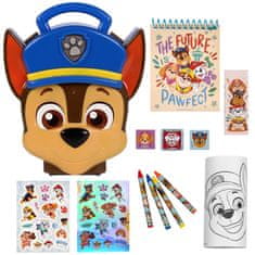 Paw Patrol Paw Patrol Chase Ustvarjalni komplet za otroke, likovni komplet za barvanje + kovček