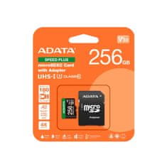 A-Data Speed Plus/Micro SDXC/256GB/UHS-I U3/Class 10/+ adapter