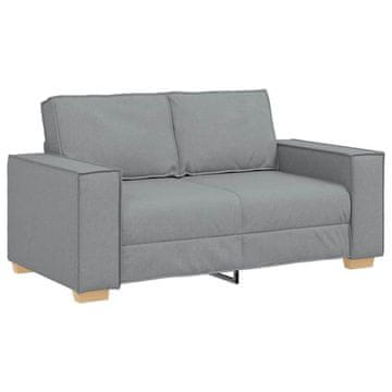 Vidaxl Dvosed svetlo siv 160x78x84 cm blago