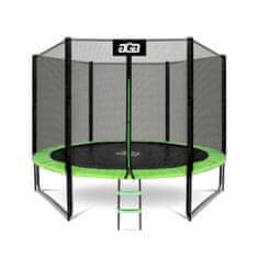 Aga Sport Pro Trampolin 305 cm Svetlo zelena + zaščitna mreža + lestev