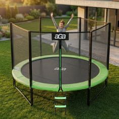Aga Sport Pro Trampolin 305 cm Svetlo zelena + zaščitna mreža + lestev