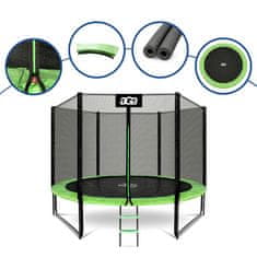 Aga Sport Pro Trampolin 305 cm Svetlo zelena + zaščitna mreža + lestev