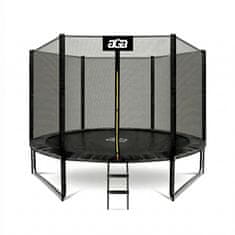 Aga Sport Pro Trampolin 305 cm Črna + zaščitna mreža + lestev