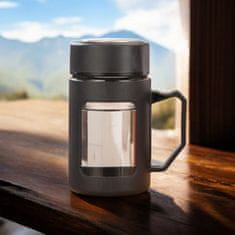 LIVEFY skodelica za kavo in čaj Linea 500 ml, črna