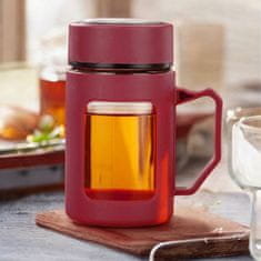 LIVEFY skodelica za kavo in čaj Linea 500 ml, rdeča