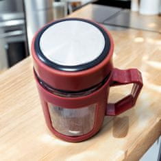 LIVEFY skodelica za kavo in čaj Linea 500 ml, rdeča