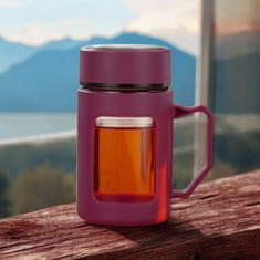 LIVEFY skodelica za kavo in čaj Linea 500 ml, rdeča