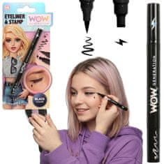 sarcia.eu WOW Generation Črn EYELINER v pisalu s šablono za okrasitev obraza za deklice 6+