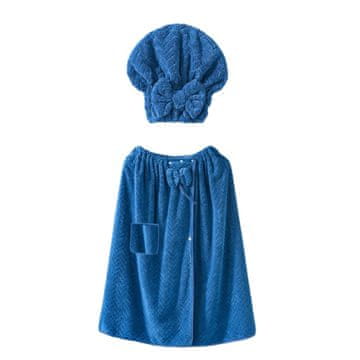 VIVVA® Nosljiva kopalna brisača z naramnicami, vpojna, nastavljiva velikost 2XL–4XL, žep | LUXROBA