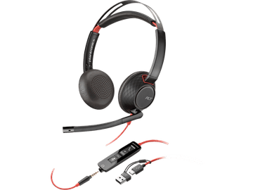 Poly Blackwire 5220 Stereo USB-C slušalke + 3,5 mm vtič + USB-C/A adapter (8X231AA)