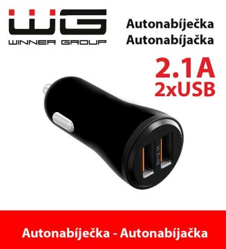 Polnilec WG, 2x USB-A, 2,1 A