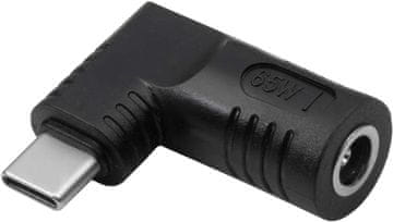 slomart AKYGA Polnilni vtič za prenosnik AK-ND-D09 65W 5.5 x 3.0 mm + pin/USB-C HP Črn - Zanesljivo polnjenje za vaš prenosnik.