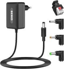 slomart Univerzalni napajalnik 12V 3A, 36W (3000mA) z 4 DC adapterji in DIY priključkom za monitor, LED, usmerjevalnik, elektroniko.