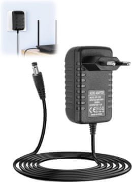 slomart 12V 2A Napajalnik, AC 100-240V na DC 12V, 5.5x2.5mm, za LED, Router, CCTV, Zvočnike, Monitor, HDD (24W) - B0FMK7F7X8