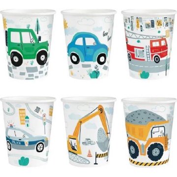 PartyPal Papirnati lončki za avto 220ml 6 kosov - Party Pal