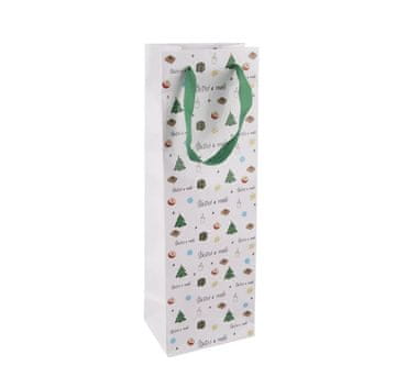 Darilna vrečka 36x12x8,5cm za vino CHRISTMAS