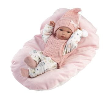 Llorens 63504 NEW BORN DOLL - realistična lutka z vinilnim telesom - 35 cm
