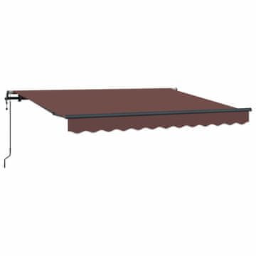 Vidaxl Retraktilna tenda Rjava 250 x 200 cm blago