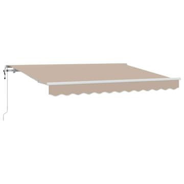 Vidaxl Retraktilna tenda Bež 350 x 200 cm blago