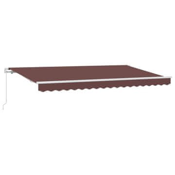 Vidaxl Retraktilna tenda Rjava 400 x 200 cm blago