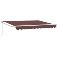 Vidaxl Ročna tenda 3 x 2 m Rjava 100% poliester