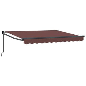 Vidaxl Vlečna tenda Rjava 3 x 2 m Poliester s PU premazom