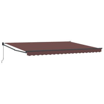Vidaxl Vlečna tenda Rjava 4 x 2 m Poliester s PU premazom