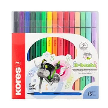 Kores K-Beats markerji - 15 barv