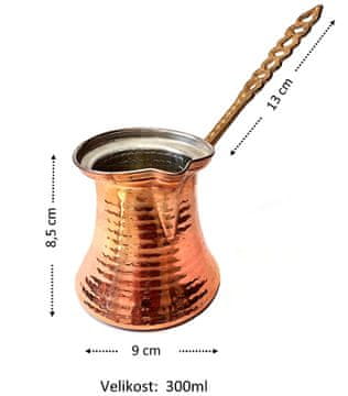 AKCIJA plus Džezva za kavo, bakrena 0,3 L