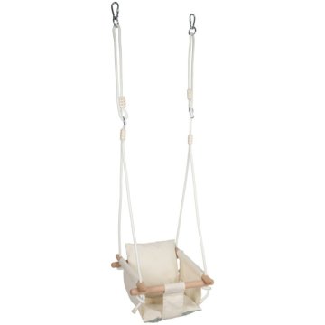 Small foot Lesena gugalnica za dojenčke in malčke - Bež