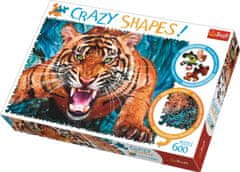 Trefl Tiger Attack Puzzle / 600 kosov, nore oblike