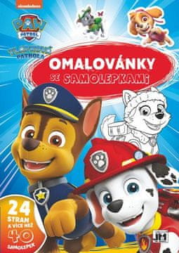 Jiri Models Pobarvanka z nalepkami A4 Paw Patrol 21x30cm