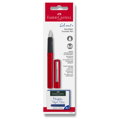 Faber-Castell kroglično pero, konica M - rdeča