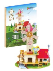 NiXiM Lesena 3D sestavljanka - Mlin s hišo
