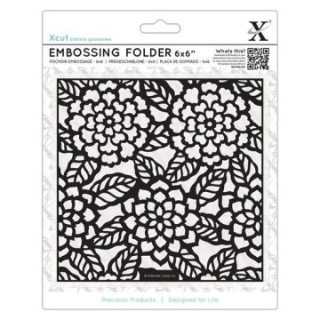 DoCrafts Xcut žep za reliefno tiskanje - krizantema 15 x 15 cm