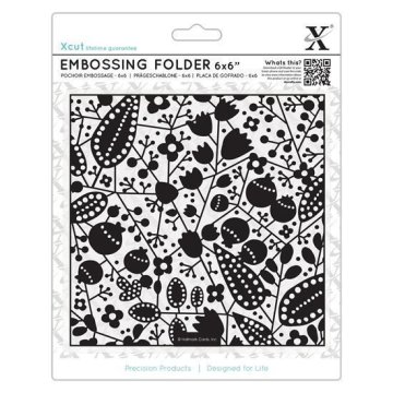 DoCrafts Xcut žep za reliefno oblikovanje - jagodičevje 15 x 15 cm