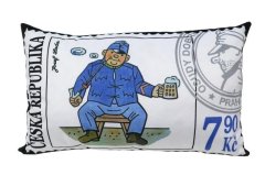 Švejk s pinto - poštna znamka/ Blazina 43x25cm