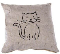 Prevleka za blazino - mačka - naravna
